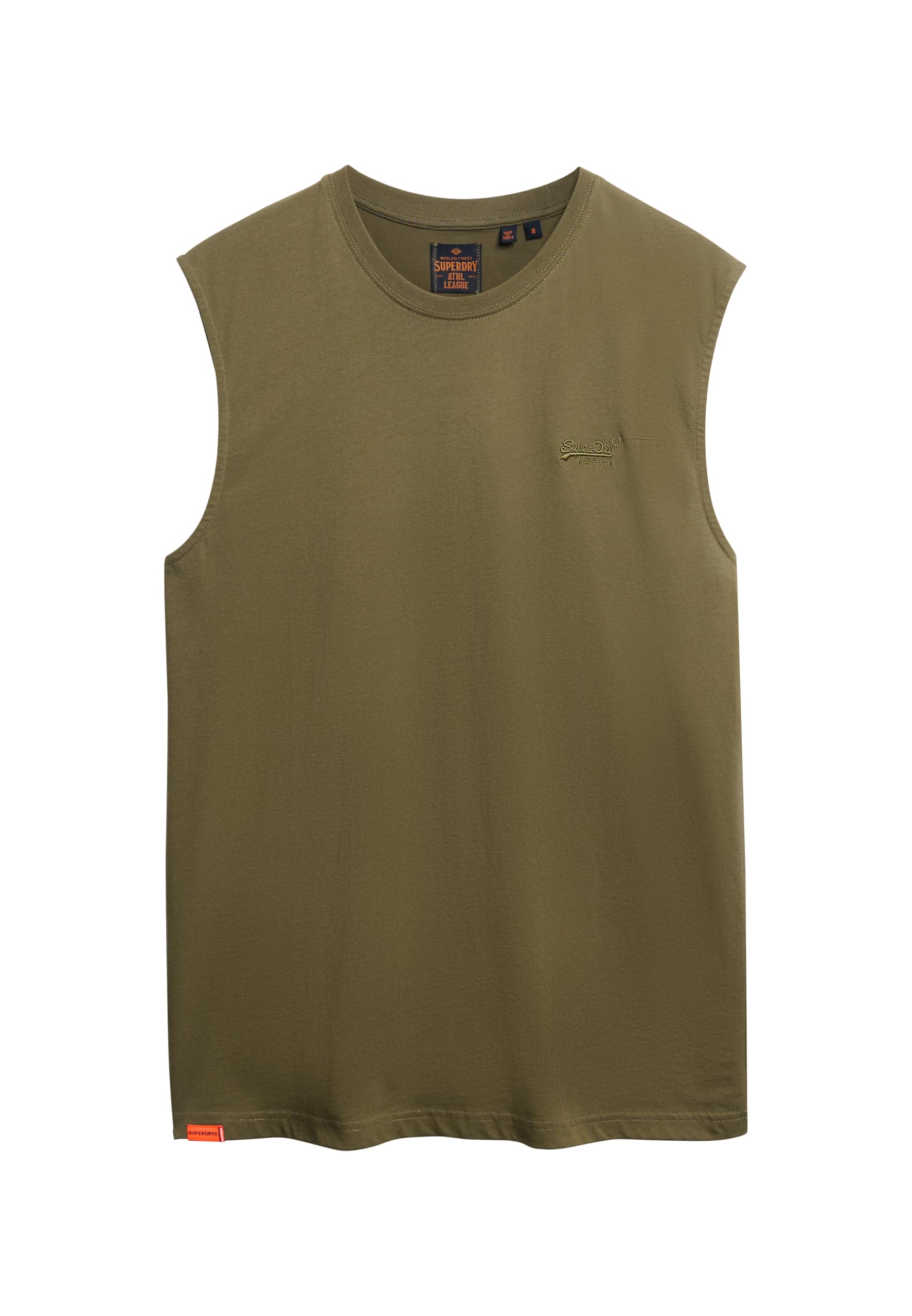 Superdry Men's Essential Organic Cotton Logo Tank Top, olive green night, XXL