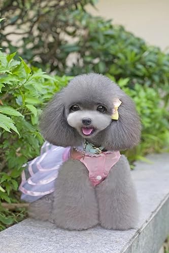 Miniatura 2 de Vestido para perro pequeño y niña, ropa de princesa, disfraz de fiesta de cachorro, ropa de Yorkies para perrito, Azul, rosa., S