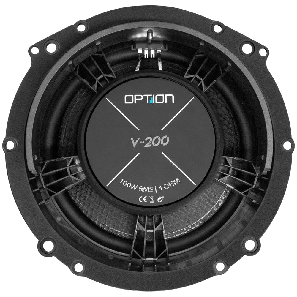 Option-T5 Lautsprecher System Frontsystem kompatibel mit VW T5 Plug & Play - 16,5cm Lautsprecher 2-Wege Komponenten Lautsprechersystem - 70 Watt RMS - 3 Ohm - 94dB