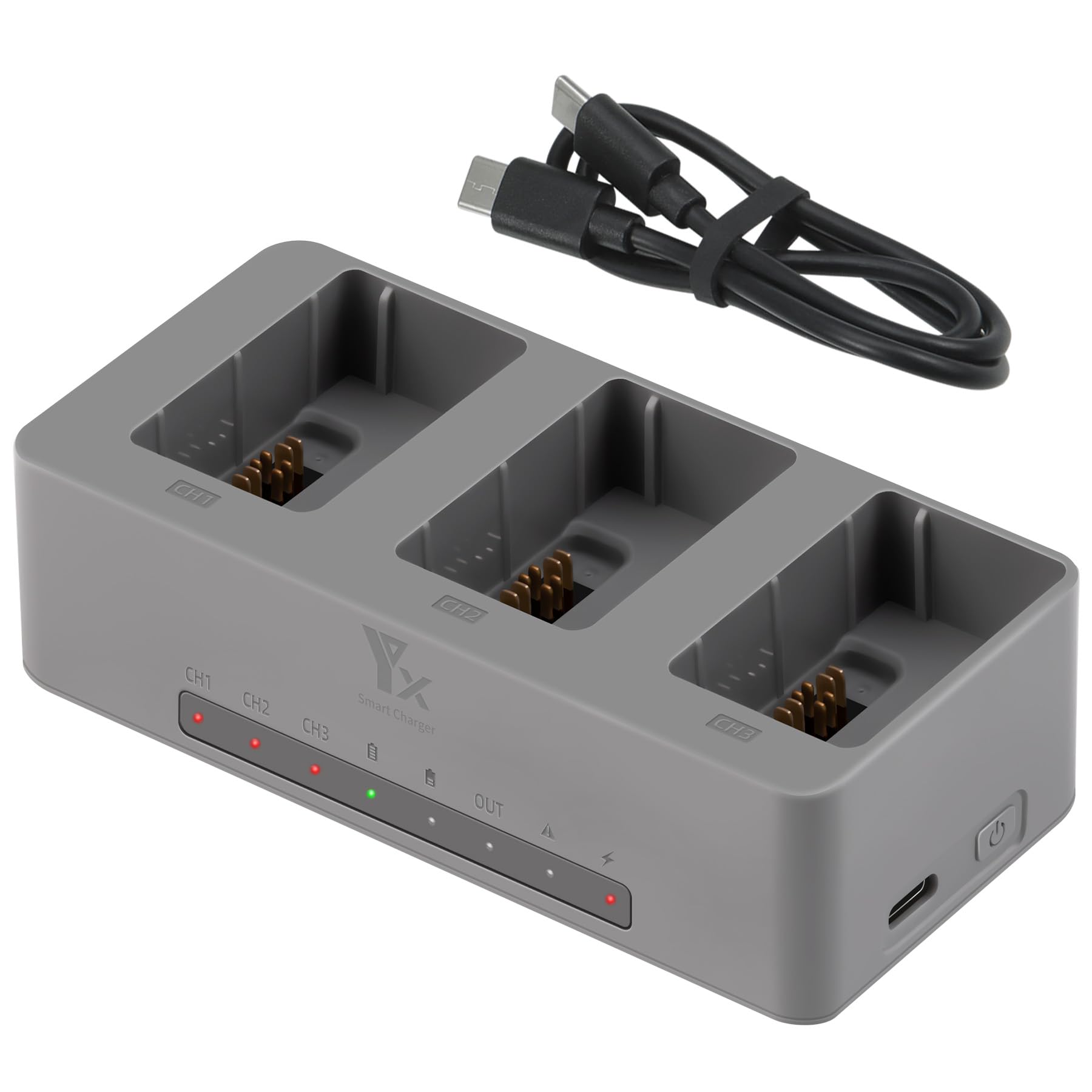 LYONGTECH 100W Fast Battery Charger with Storage Charge for DJI Avata 360 Drone,Two-Way Charging Hub,Charge Three Batteries Accessories