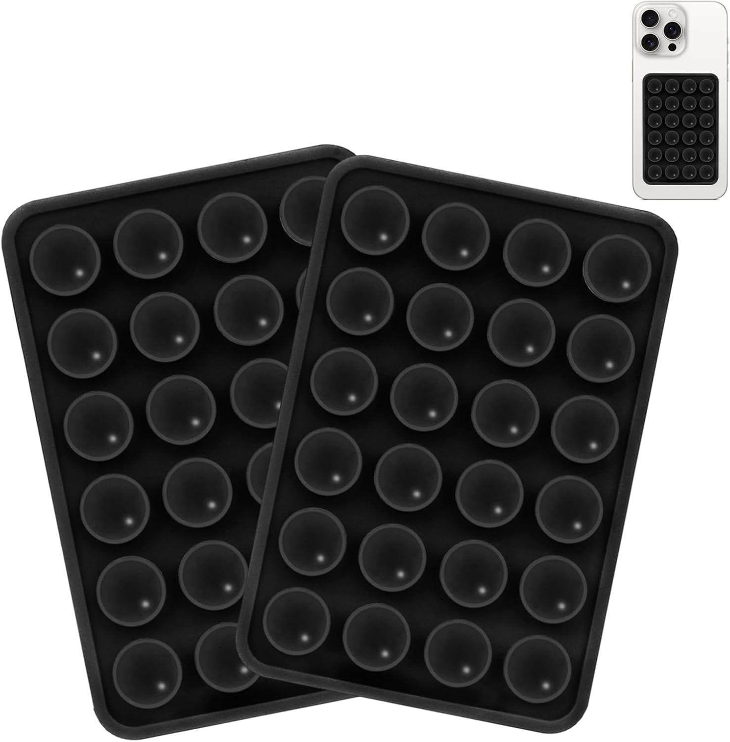 2PCS Silicone Suction Phone Case Mount, Non Slip Suction Cup, Hands-Free Phone Accessories Holder for Selfies and Videos, Silicone Adhesive Stand Sticky for Cell Phone Inkiness 2PCS Silicone Suction Phone Case Mount, Non Slip Suction Cup, Hands-Free Phone Accessories Holder for Selfies and Videos, Silicone Adhesive Stand Sticky for Cell Phone Inkiness