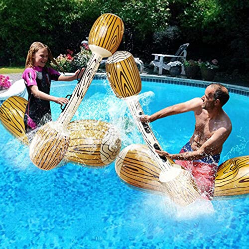 Binghai Battle Log Rafts aufblasbares Pool-Schwimmspielzeug für Outdoor-Spiele Pool Float Wasserspielzeug für Sommer…