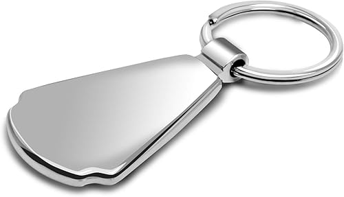 Miniatura 5 de Llavero de lágrima de metal cromado de fibra de carbono negro real para Cadillac XT5, con licencia oficial, Cromado