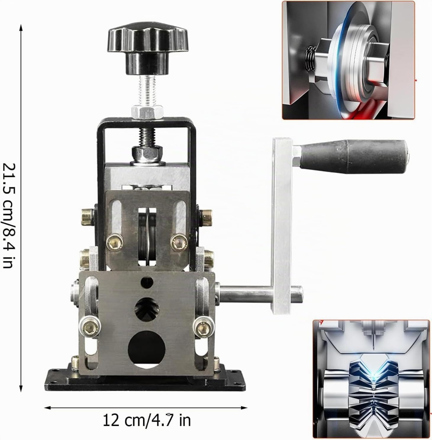 Machine à dénuder les fils, Machine manuelle à dénuder les fils de cuivre pour le recyclage des fils/câbles de 1-20 mm, Outil de dénudage de fil de rebut à la perceuse avec trou d'alimentation