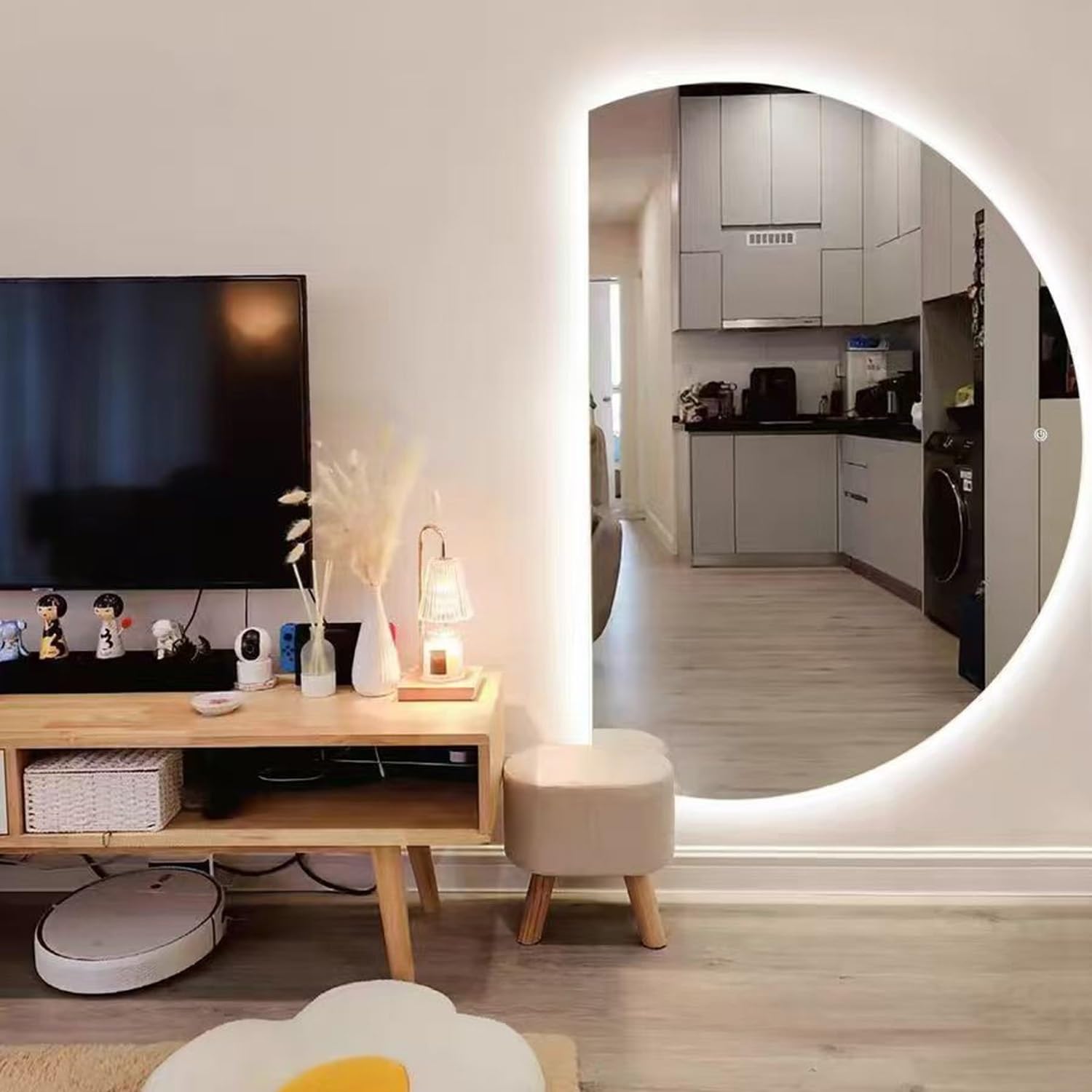 FGXHHS LED with Anti-Fog and Dimmable Backlight, Smart Vanity for Makeup Wall Mounting