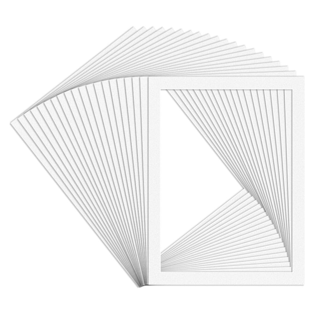 Procut Global 16x12" White Picture Mounts Board to Fit 14x10" Aperture Size - Photo Mount Card Ideal for Prints, Artwork, Crafts & Certificates - Sizes & Colors Available - Pack of 20 — image 1
