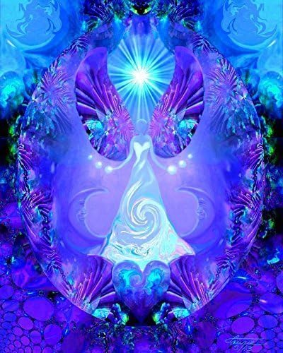 Violet Fairy Fantasy Art Photo Print, Unframed Energy Wall Decor in Violet called Hope