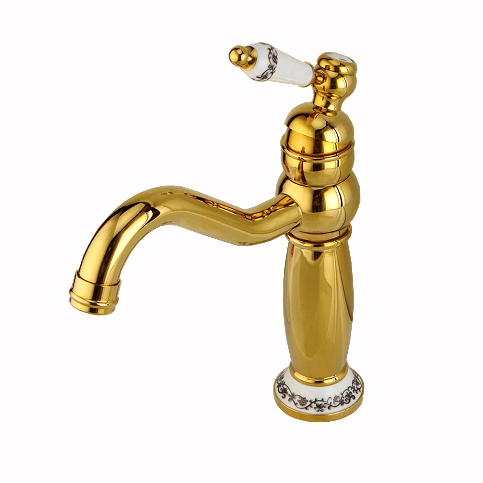 Robinet de salle de bain anti calcaire en laiton antique rose gold pour lavabo