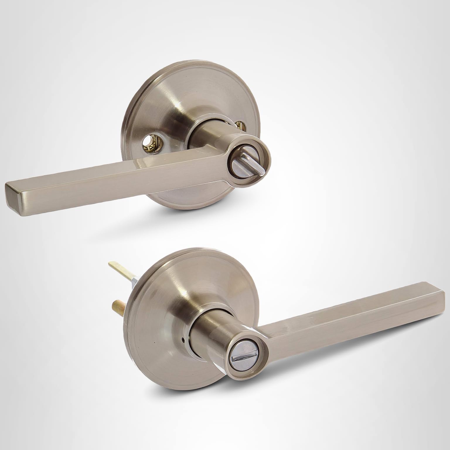 シリットシラルガン　Single　Set J-Series by Schlage Solstice Door Lever with Standard Trim, Bed