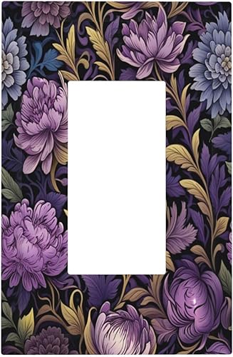 Miniatura 75 de Cubiertas Decorativas para Tomacorrientes Boho Floral Beige Flor y Hoja Botánico 1 Gang Interruptor de Luz Dúplex Placa Cubierta Placas de Boho