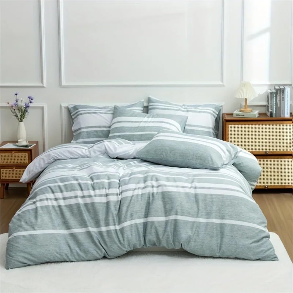 Housse de couette 160x220 lavable en machine et infroissable en microfibre