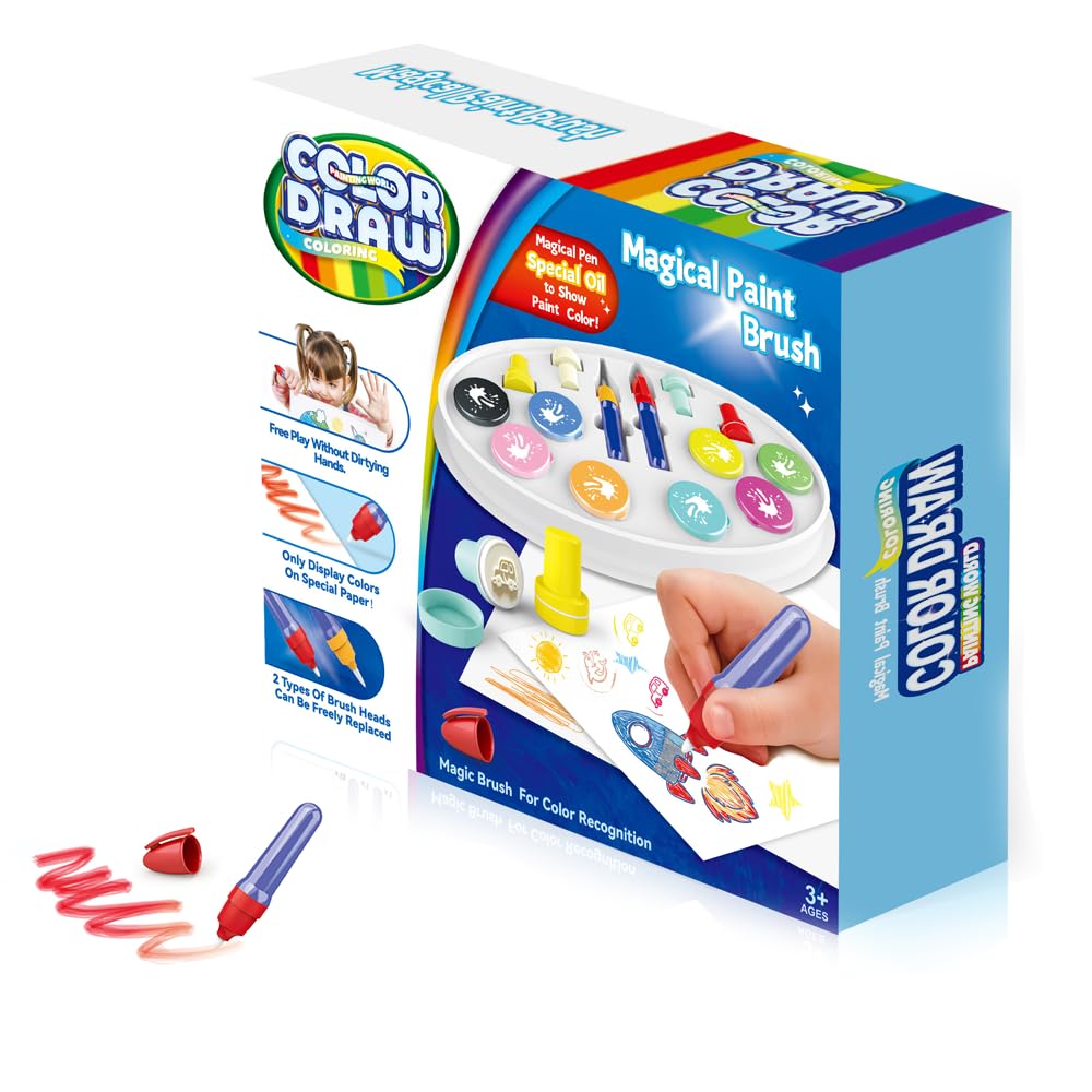 Magic Light Brush,Mess Free Painting Station for Kids, Toddler Coloring, Gift for 3,4,5,6,7,8,9 Year olds (Magic Light Brush)