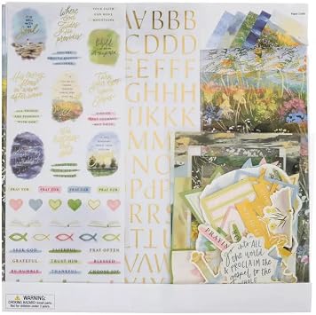 Tree House Studio Faith Watercolor Papercrafting Kit - Includes 62 Pieces