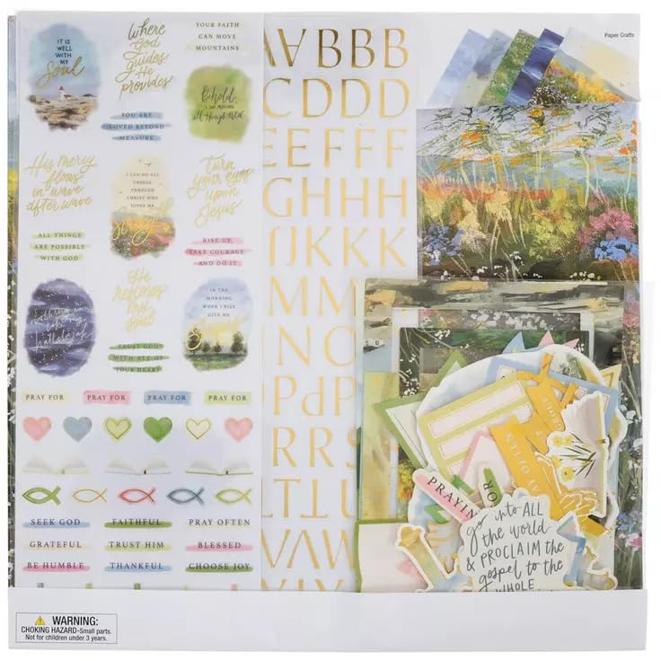 Kit de création papier aquarelle Tree House Studio Faith, coffret loisirs créatifs de 62 pièces