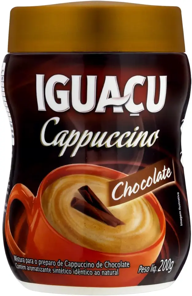 Cappuccino Solúvel Chocolate Iguaçu Pote 200g