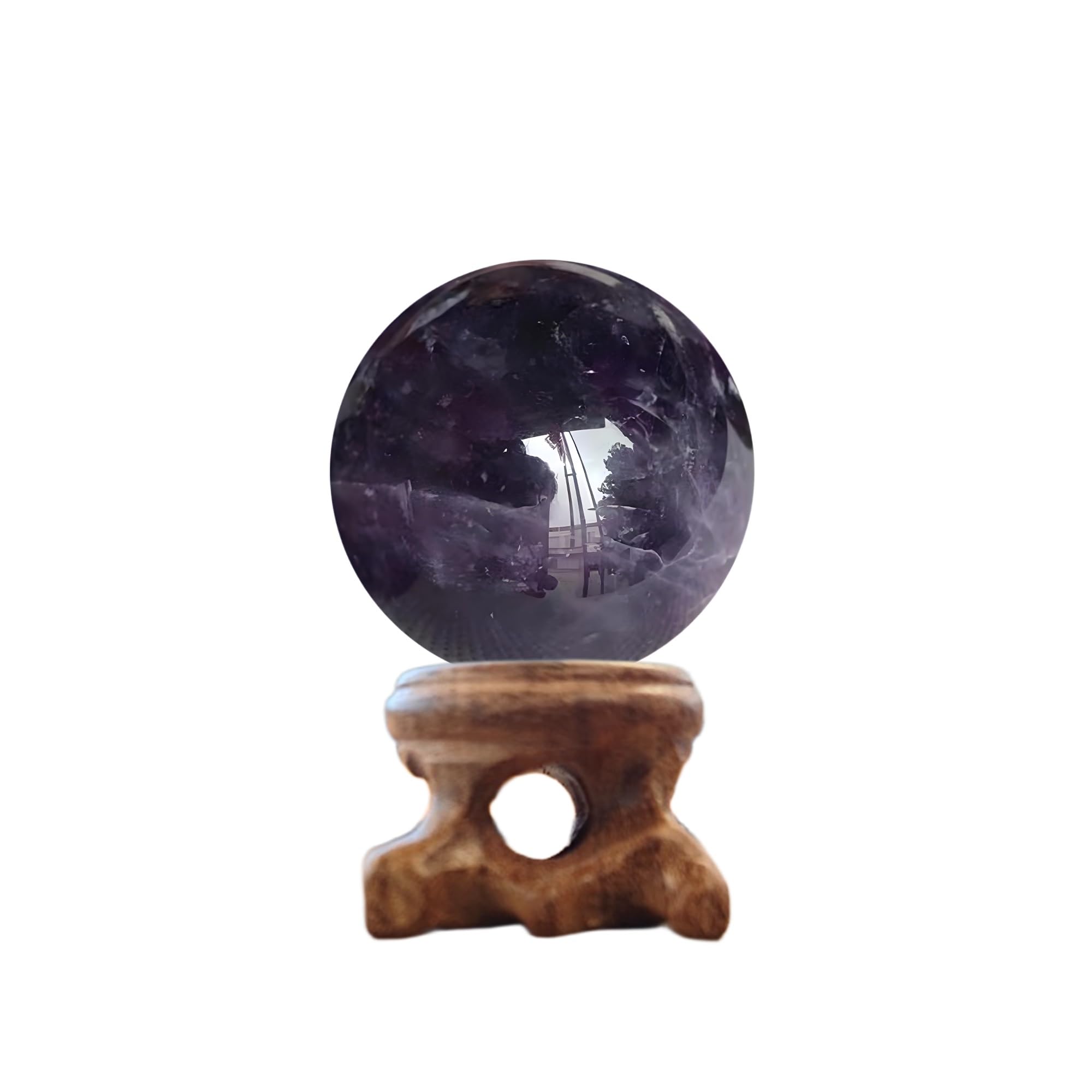 DPURPIWADY Crystal Ball with Stand - 2" Inches Sphere Balls for Witchcraft and Decorative Balls(Lapis Lazuli)(Amethyst)