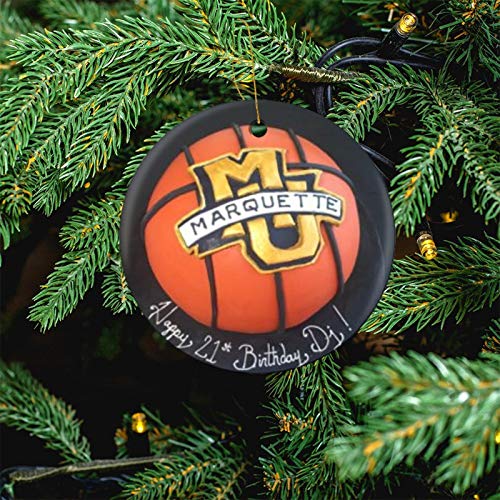 Marquette University Basketball Team Round Souvenir Fashionable Patterns, The Best Gift for Family and Friends in Ceramic Double-Sided Printing Festival - Thumbnail 4