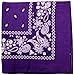 Novelty Bandanas Paisley Cotton Bandanas (Dark Purple, 22 X 22 in)