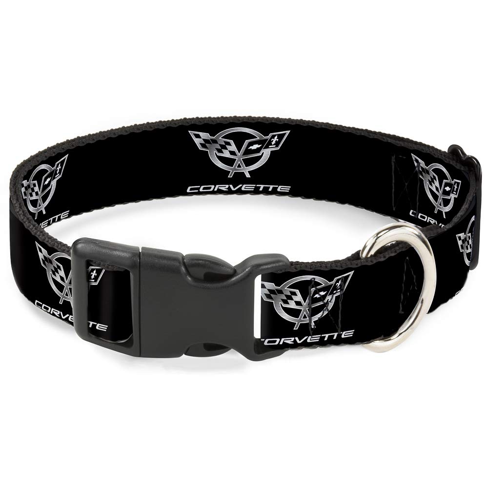 Collier en plastique pour chien noir argent Corvette pour éviter les irritations du cou