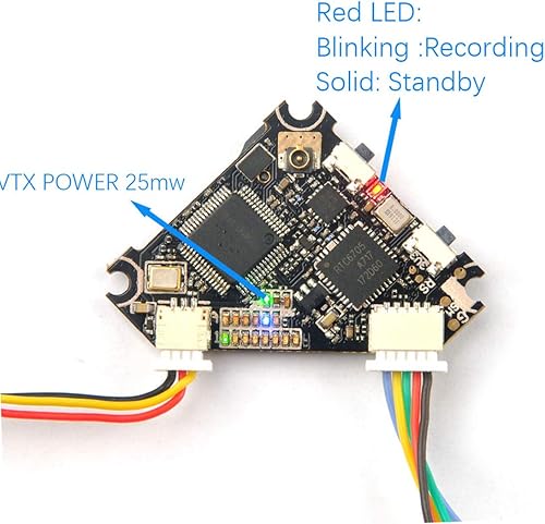 Miniatura 6 de Happymodel Diamond VTX 5.8G 40ch 25mw-200mw conmutable VTX con DVR para FPV Racing Drone RC Quadcopter actualización Mobula7 Eachine basura