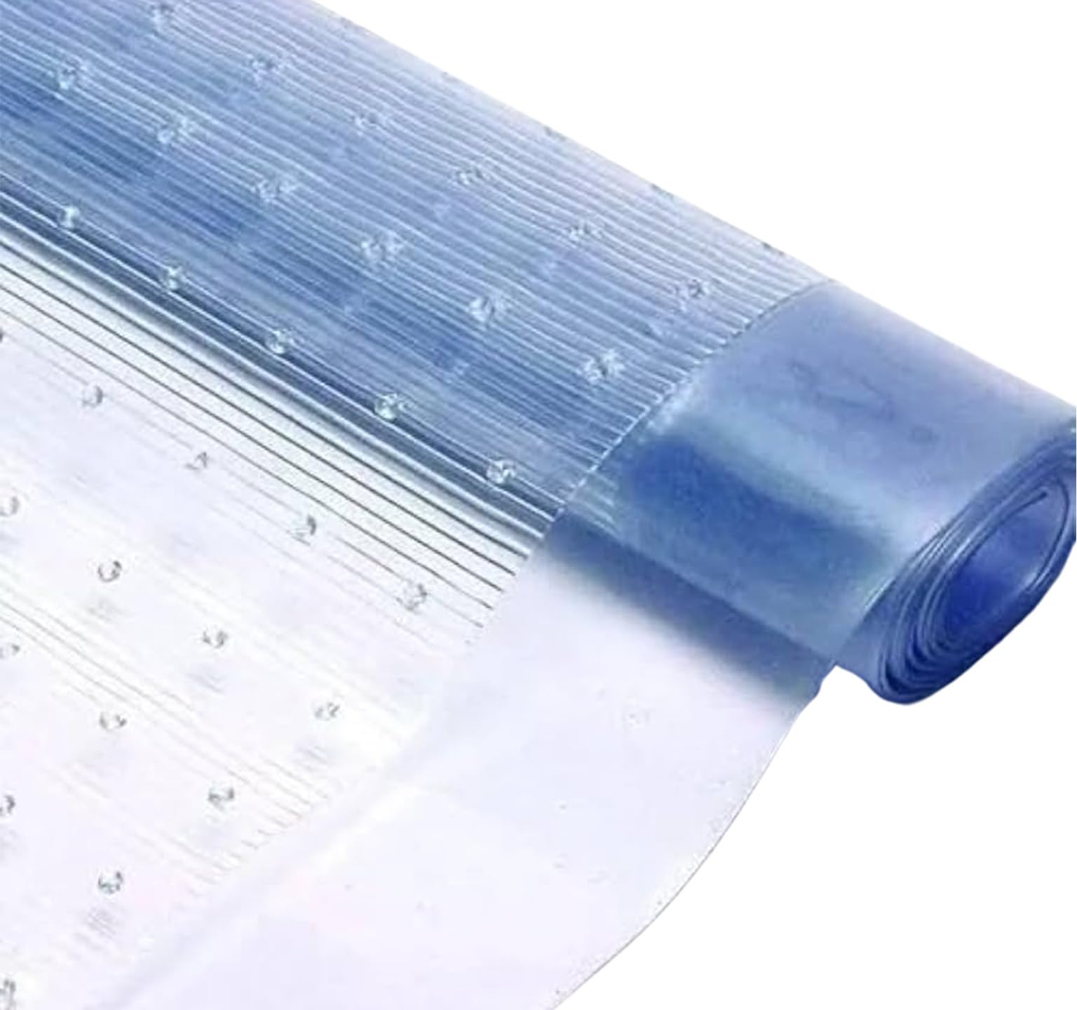 PREMZO Clear Vinyl Plastic Floor Mat Carpet Protector Non-Slip Easy to cut, Runner Sheet Guard Floor Stairs Plastic Clear Roll Mat Hallway Home Kitchen Office (8 FT Long x 27" Width)
