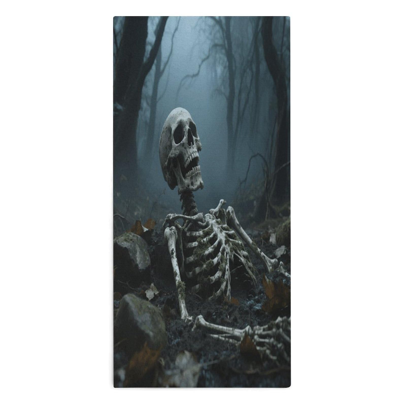 YUXBVKRS Skull Skeleton Hand Towels for Bathroom 14x29 Inch