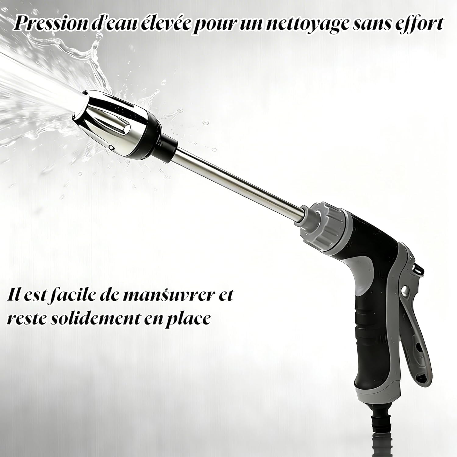Jetterix Haute Pression Portable, 15 Fois Plus Puissant Nettoyeur Haute Pression Aquoxis avec Raccords Et Réservoir De Mousse, Rotation À 360° pour Trois Modes De Pulvérisation