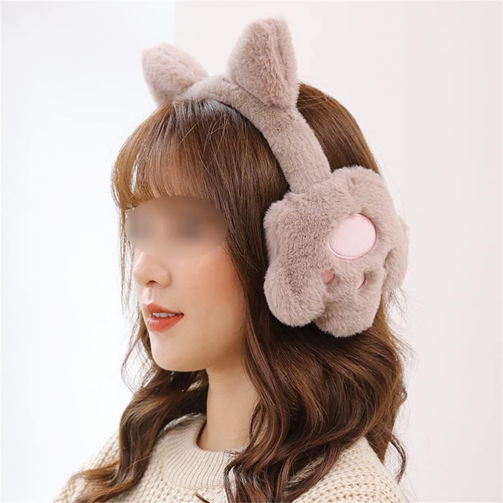 Winter Earmuffs Autumn and Warm Women's Ear Protection Antifreeze Cute Cat Claw Korean Hats