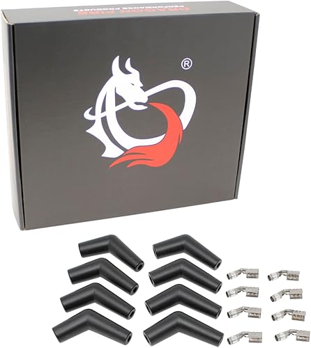 AIP Electronics Dragon Fire Performance IGN1A Kit de terminal de arranque de bobina inteligente de 135/45 grados de silicona para todos los 0.276