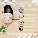 Neska Moda Baby Boys & Girls Cotton Fur Booties For 6 to 12 Months (Black,White)-BT722 gallery image