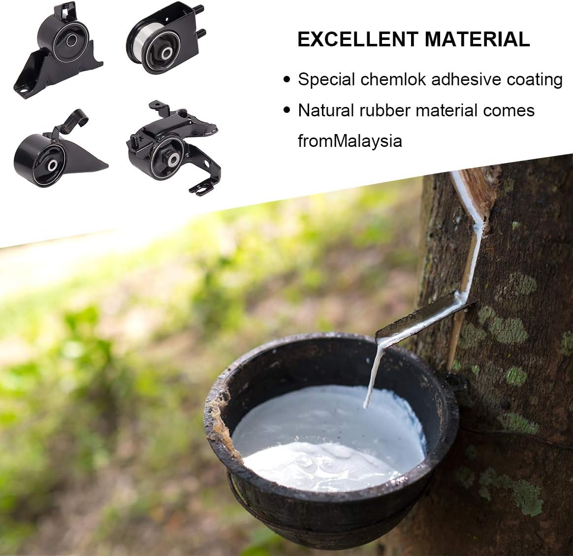 Compatible with 1999-2000 Mazda Protege 1.8L Manual 2001-2003 Protege 2.0L Manual 2002-2003 Mazda Protege5 2.0L Manual Engine Motor Mount & Transmission Mount Kit A6486 A6481 A6485 A6465