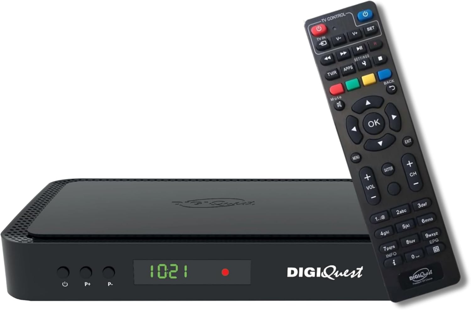 Decoder DIGIQUEST Tivùsat COMBO 4K Q99 | Satellite + Terrestre | HbbTV interattiva | HEVC Principale 10 | Registrazione attivabile | Telecomando 2 in 1 | Smartcard inclusa | Sistema Merlin pronto