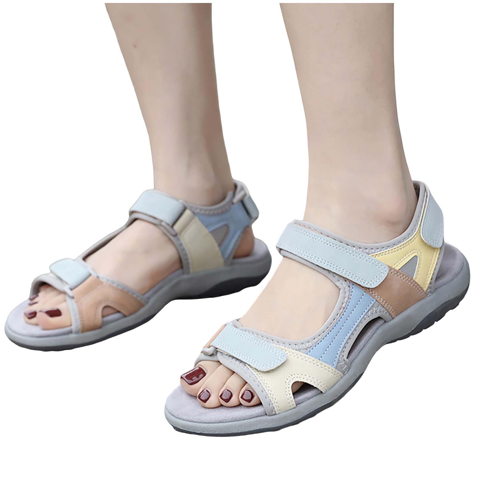 Scarpe Aperte Donna Sportive Estive - Ciabatte Pianta Larga con | Bassi Aperti Sul Retro Sandalo Suola Antiscivolo Ortopediche Sandali Leggeri Comodi Scarpe Casual Da Esterno