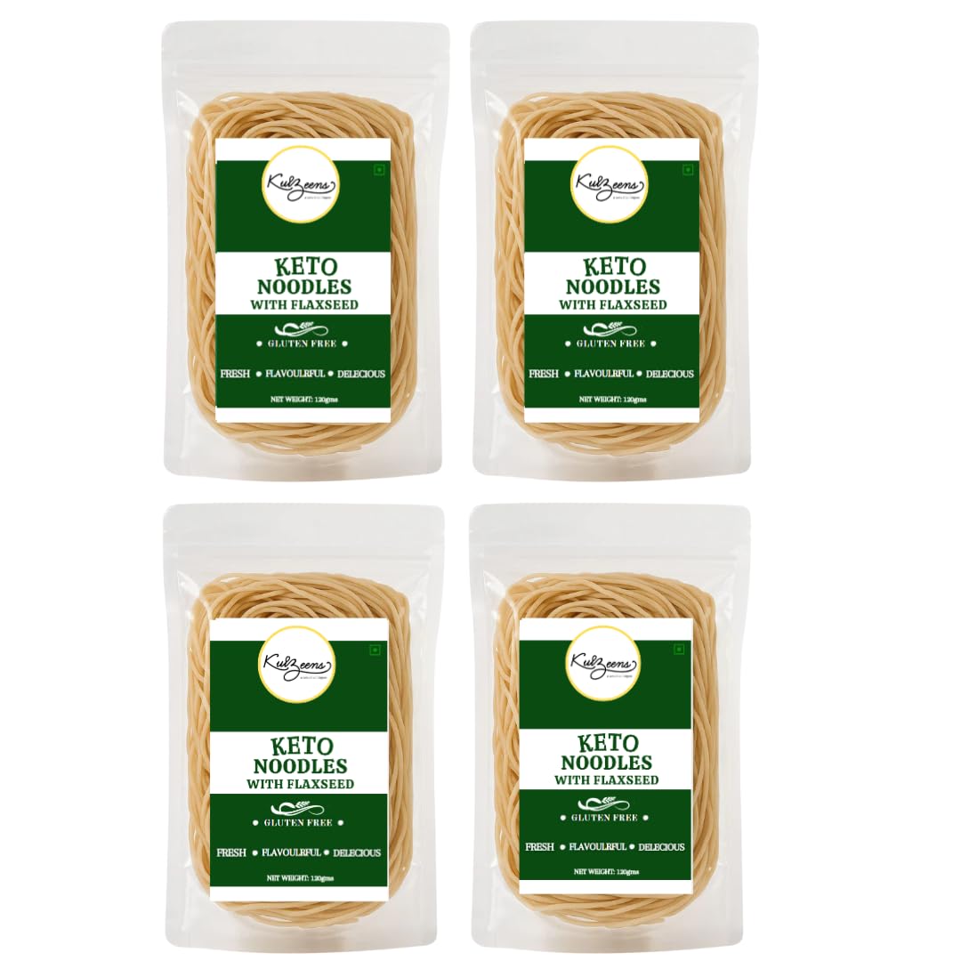 Kuizeens Gluten-Free Keto Noodles with Flaxseed - (Pack of 4) 110g | Protein & Fiber-Rich | Easy-to-Make | Rich in Nutrients | No MSG | No Preservatives | Low Glycemic | Vegan & Wholesome | Easy To Digest Healthy Noodles | Ready in Minutes | Quick & Easy to Prepare-image-36