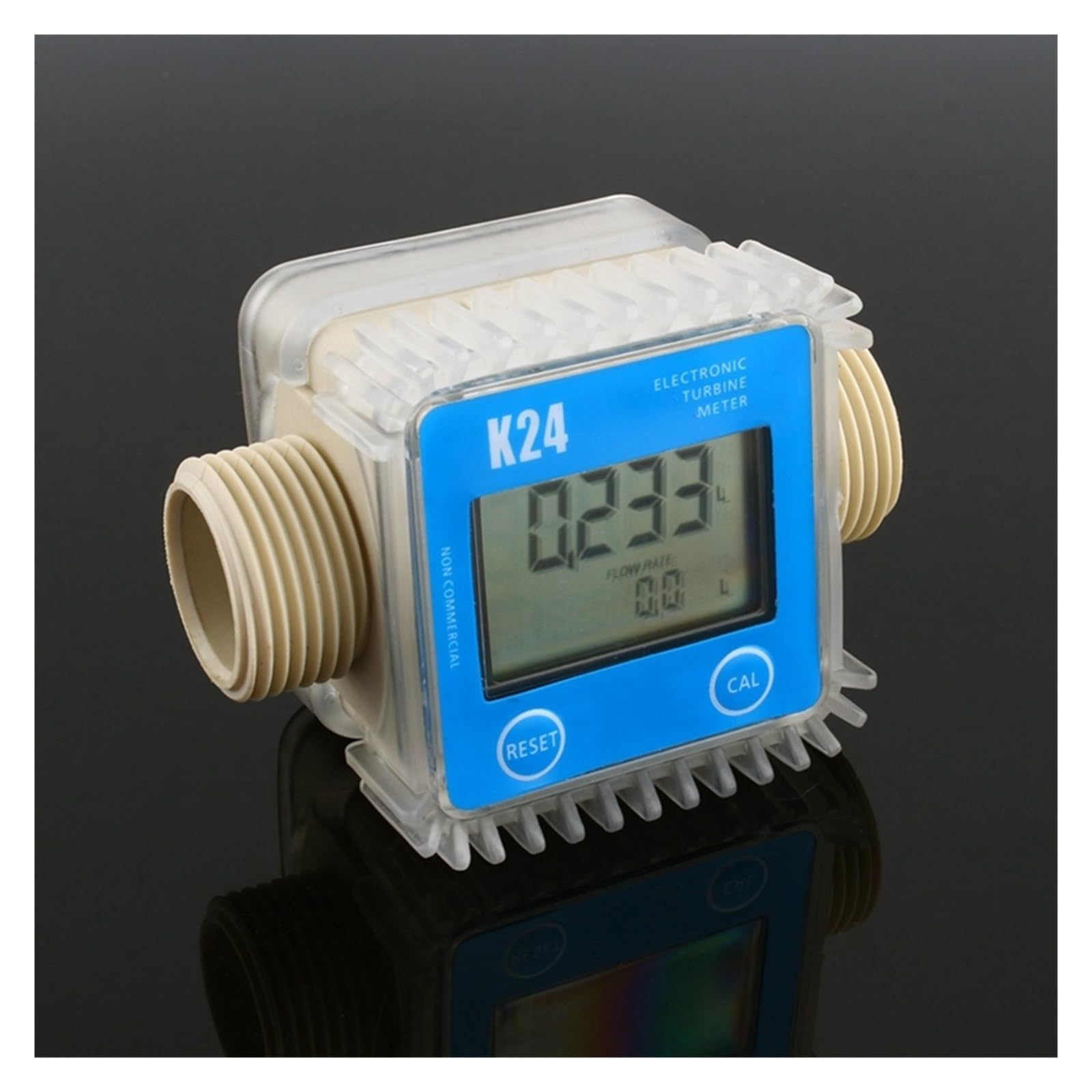 Contador de agua con entrada de latón. Medidor de flujo de combustible Digital K24 Lcd, medidor de flujo Digital electrónico de alta precisión, medidor de agua electrónico, 1 Uds.