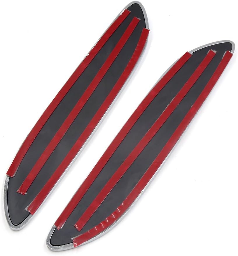 uxcell Pair Decorative Hood Air Flow Intake Side Vent 3D Sticker for Auto Car Exterior