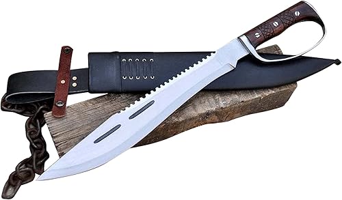 Cuchillo de machete D-Guard de 18 pulgadas - Cuchillo de machete - Machete hecho a mano - Equilibrio de agua templada - Listo para usar - Cuchillos disponible en Yaxa Venezuela
