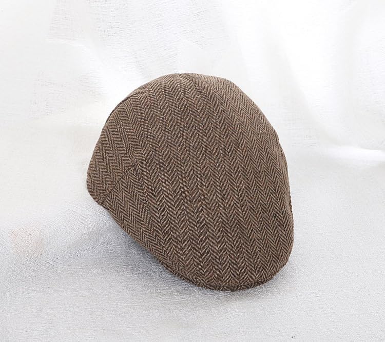 Vintage-Newsboy-Beret for Kids Cabbie-Hat Flat Tweed Pageboy Cap for Toddler-Girls-Boys Outdoor 4-9Y