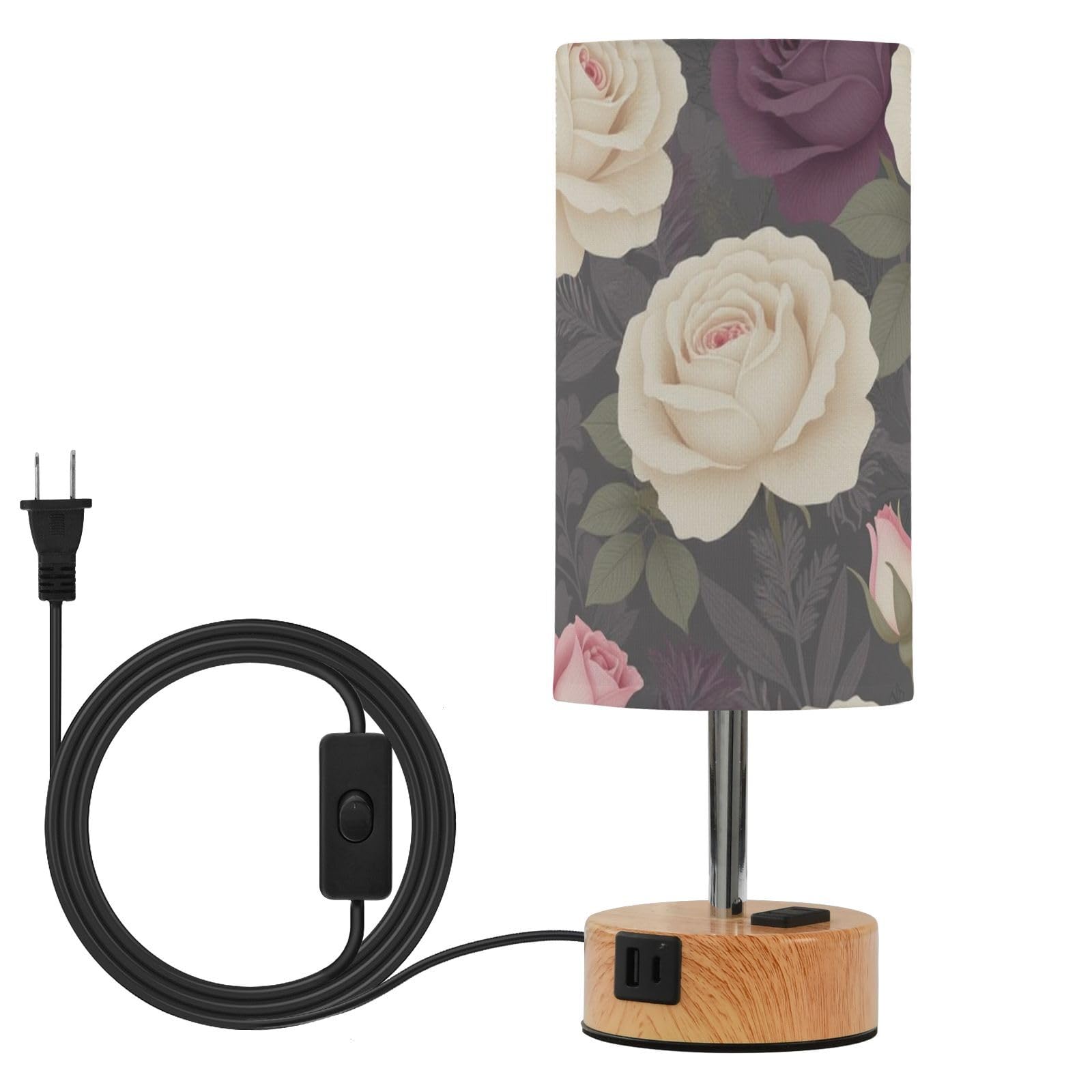 Yuiboo Lampy dotykowe z portami USB C+A, lampka nocna na biurko