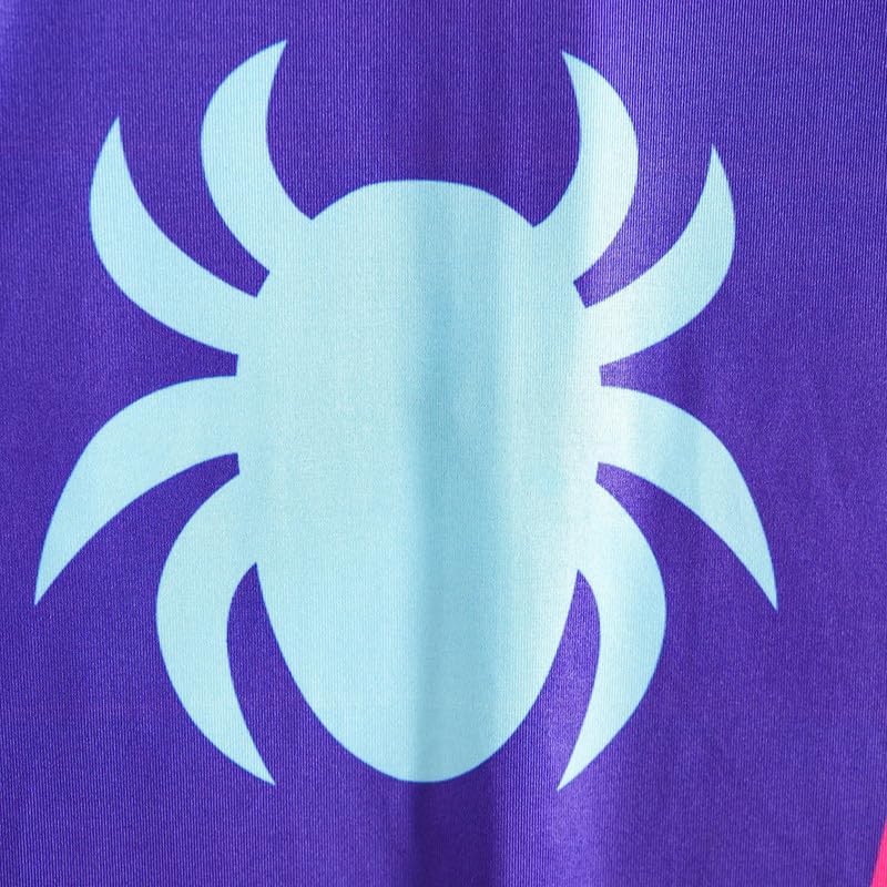 Vista 5 de YWATDG Disfraz de superhéroe para niños, overol de máscara estilo 3D, disfraz de Halloween, traje de cosplay