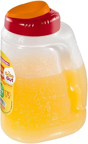 Miniatura 2 de Jarras para bebidas con tapa de boquilla, botella de plástico para refrigerador para bebidas caseras de jugo, agua, té, fácil de almacenar y verter