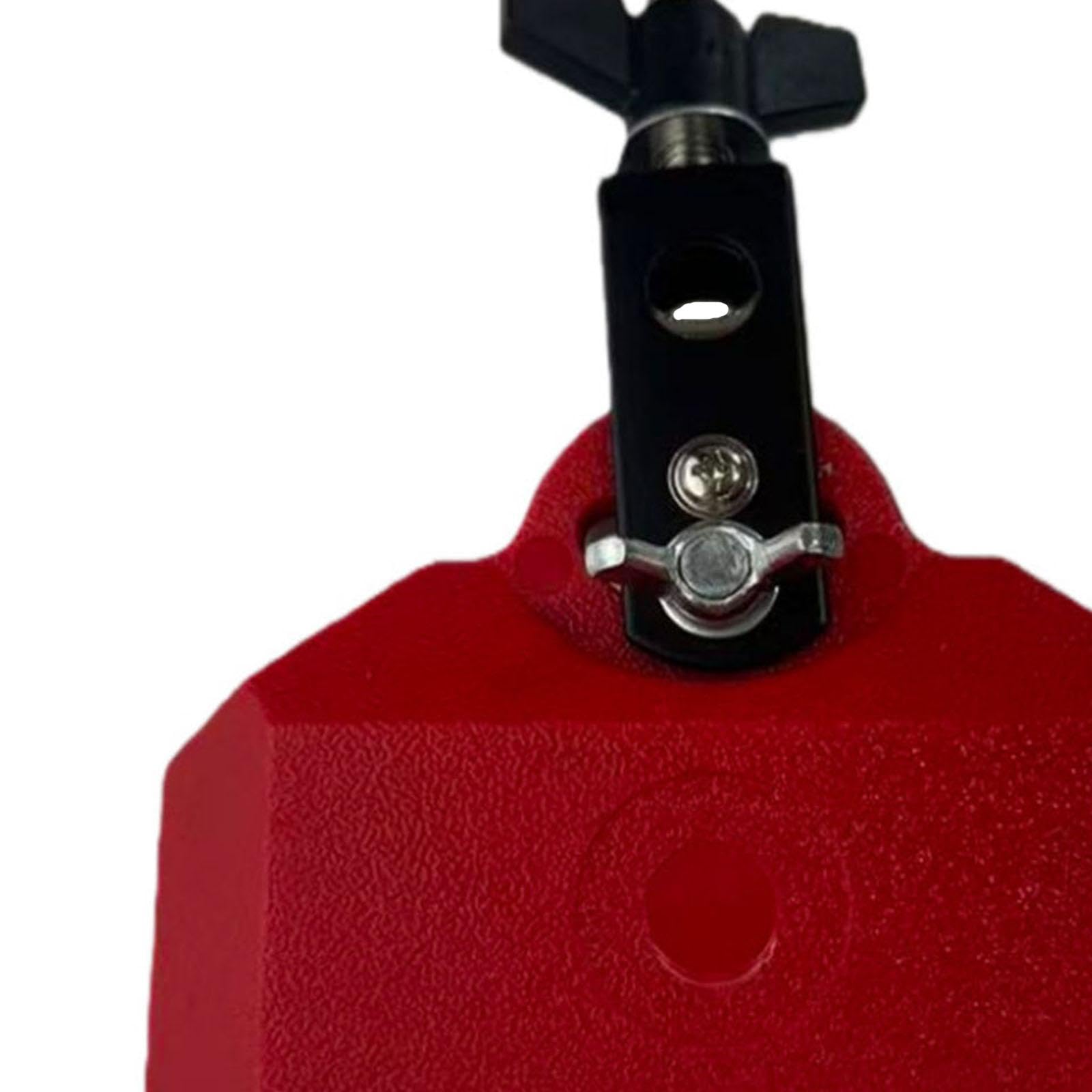 Set di Campanacci Da 4", 5" E 6" con Blocco di Percussioni Musicali con Supporto per Batteria, Esibizione in Festival, Rosso