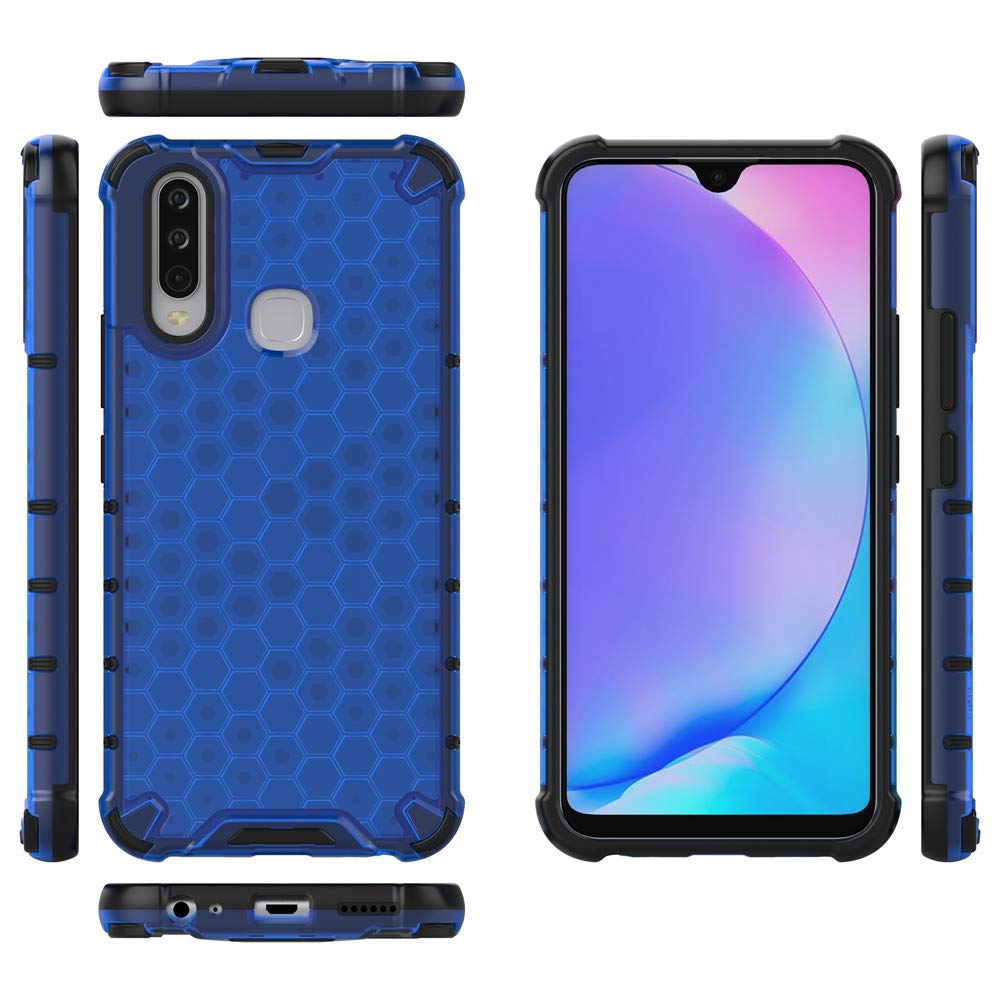 Gorilion Plactic, Silicon, Compatible For Vivo U10 Back Case Cover For Vivo U10-Blue