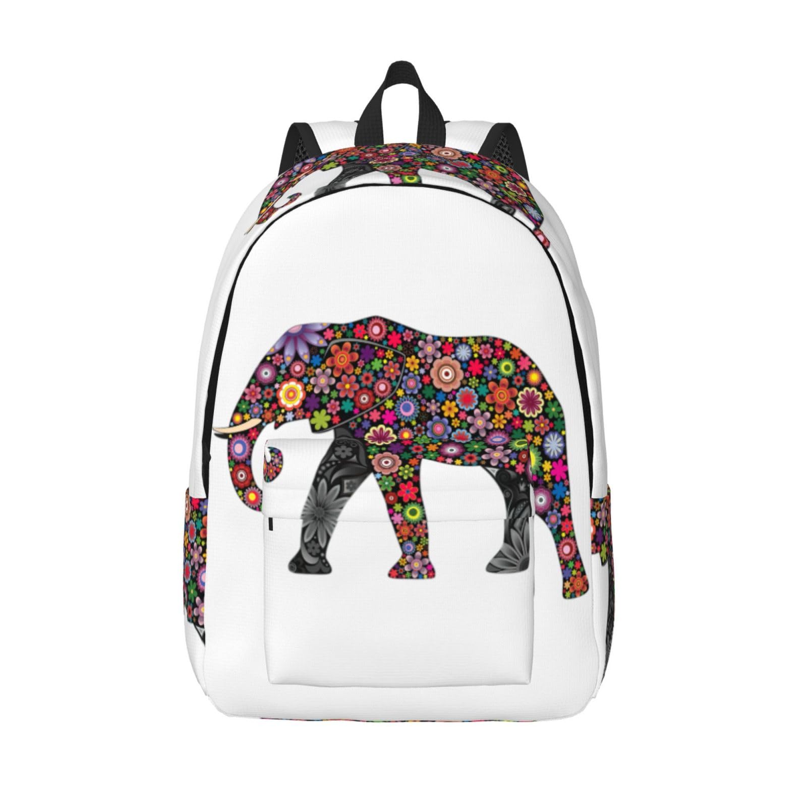 Mochila de viaje con estampado de elefante bolsa de computadora para mujer 8