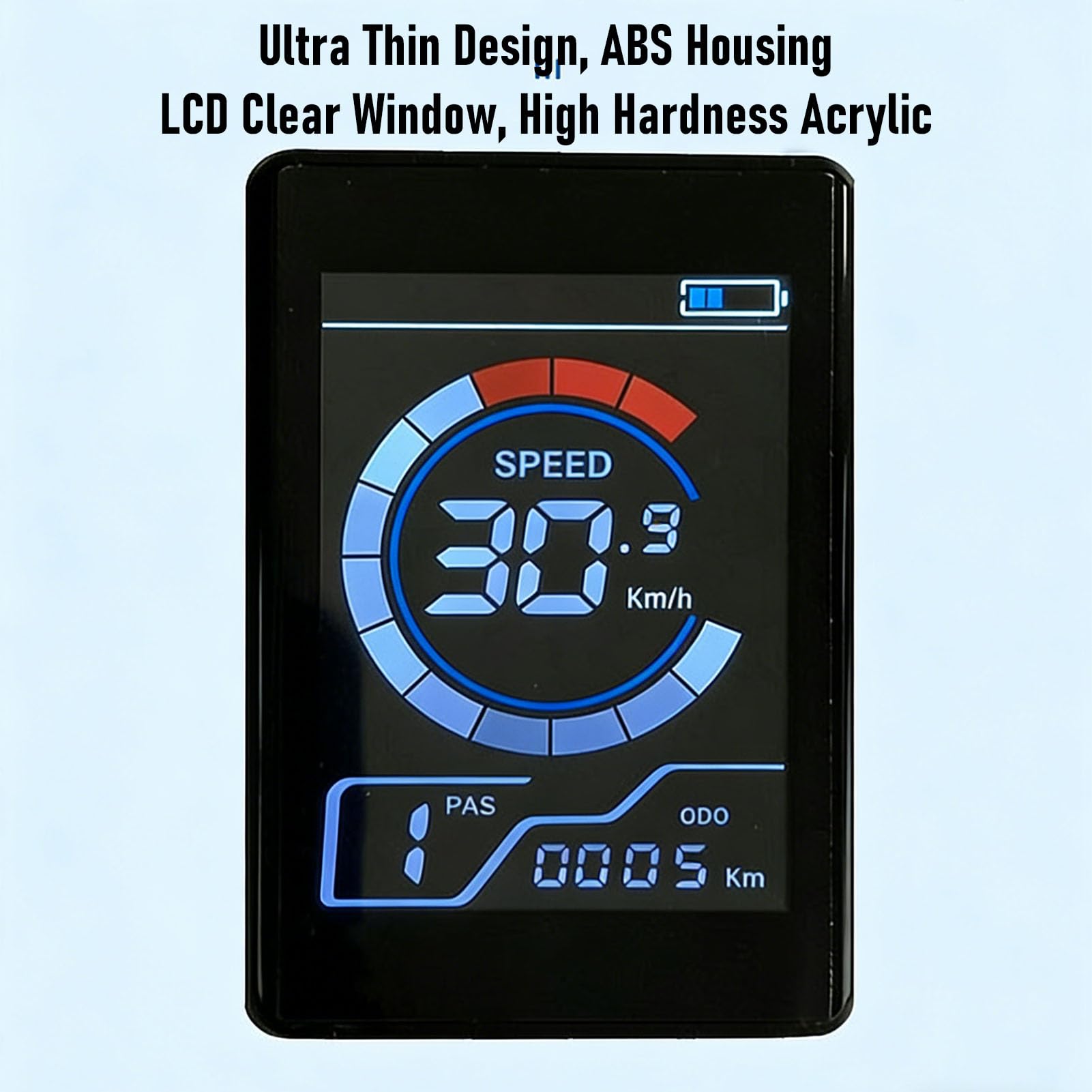Bewinner Display LCD a Colori per Misuratore Scooter Elettrico Universale per Bici USB 24V 36V 48V 60V 5P Connettore Resistente All'acqua per Pendolari ABS