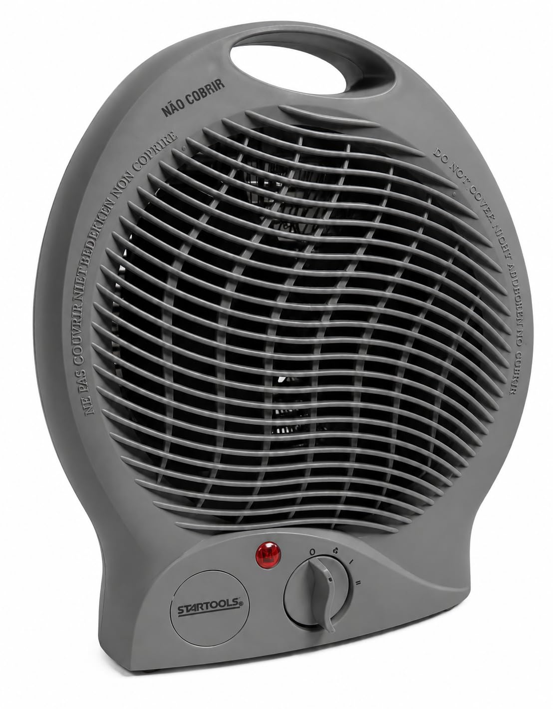 Aquecedor Eletrico 110v Doméstico Termoventilador 1000W, Cinza 23M²