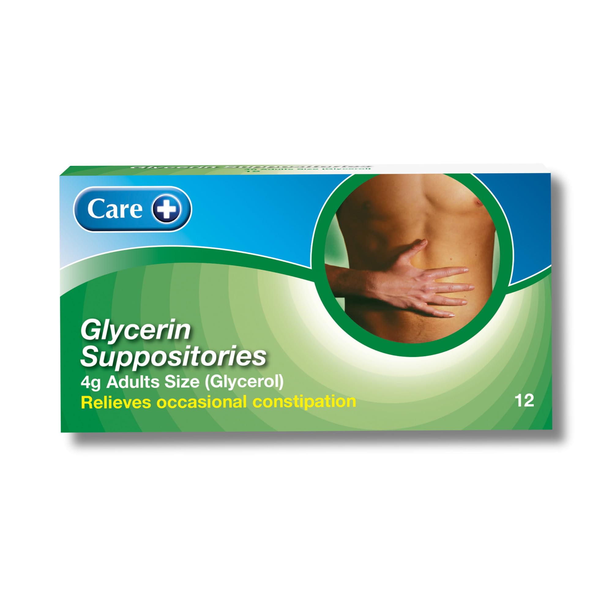6 x 12 CARE GLYCERIN SUPPOSITORIES  4g FOR ADULTS  (GLYCEROL)