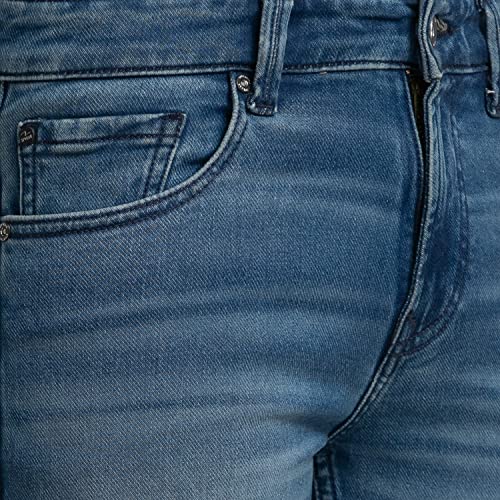 Image of Spykar Men's Mid Rise Mid Cotton Slim Fit Narrow Length Jeans (Skinny)