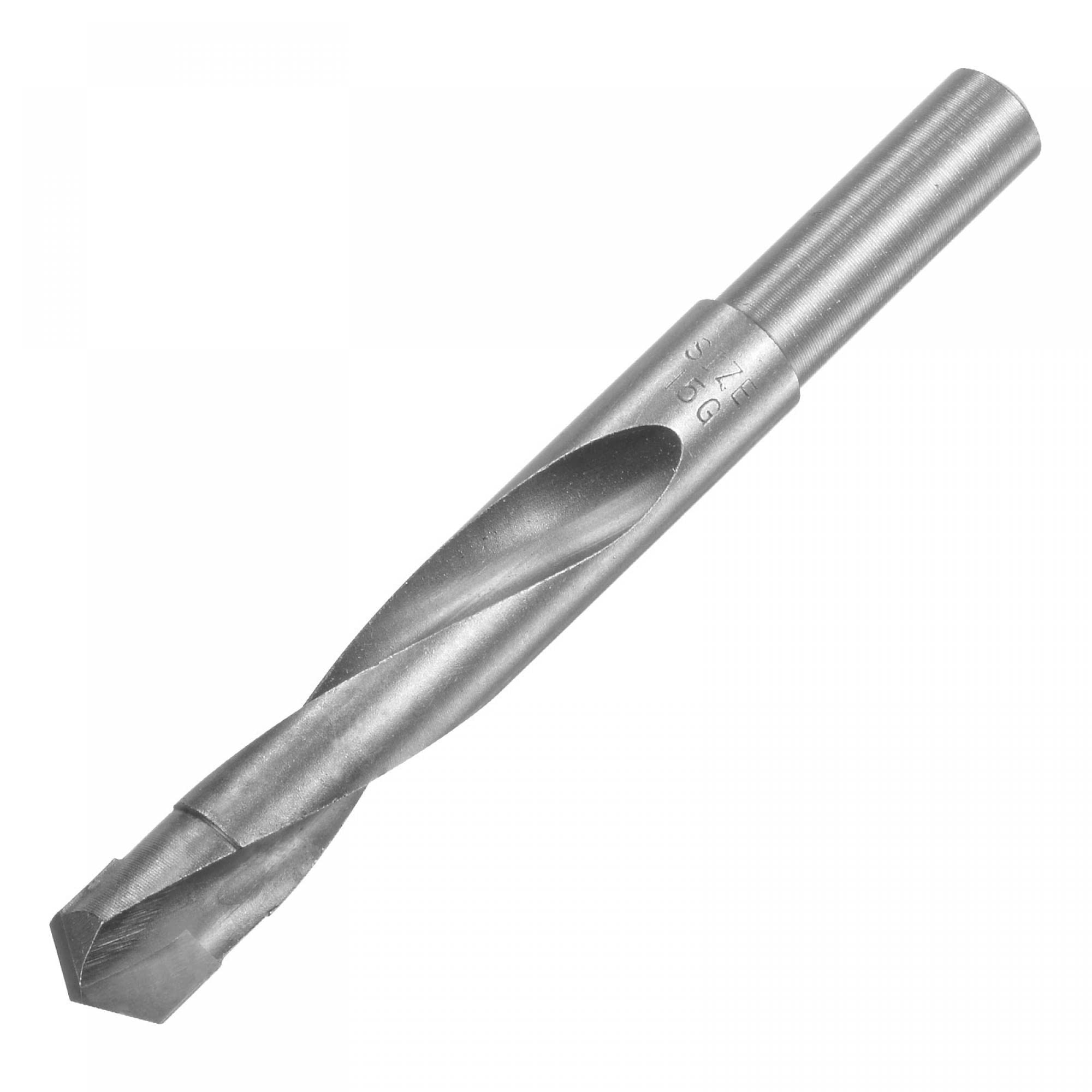 sourcing map 15mm Réduite Tige Cimenté Carbure Hélicoïdal Foret Pointes pour Trempé Acier Acier Inox 1/2 Pouce Droite Tige