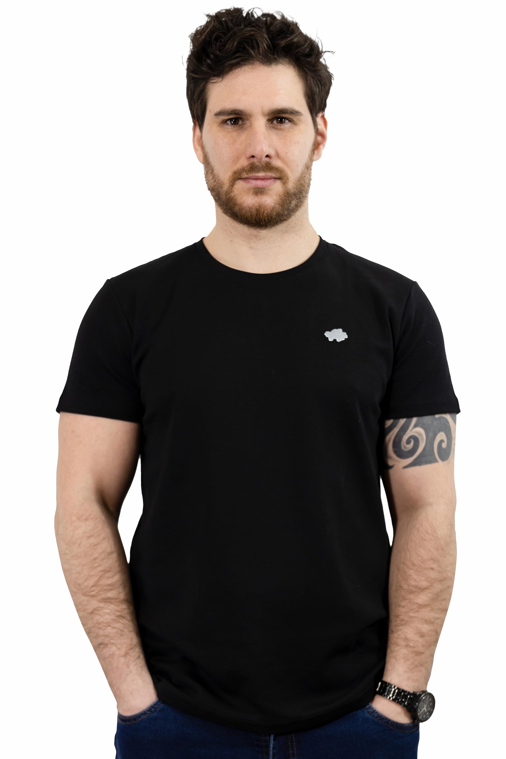 Ferdato Men’s T-Shirt 100% Peruvian Cotton, Ultra Soft, Stretch Knit, Doesn’t Shrink, Large Size Only – Breathable & Durable